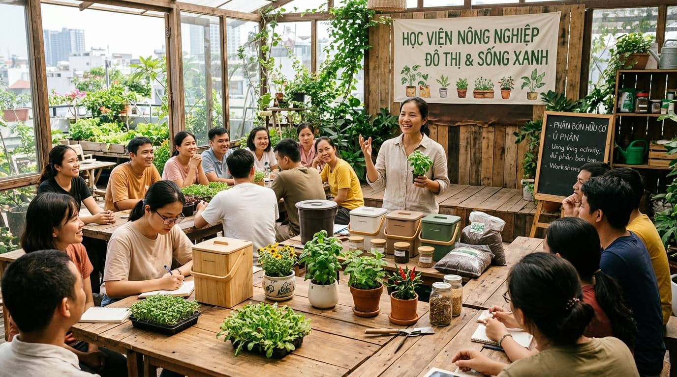 Workshop Canh Tác Hữu Cơ & Lối Sống Tối Giản Zero-Waste Tại Gia