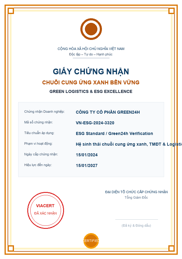 Chứng nhận Chuỗi cung ứng xanh ESG