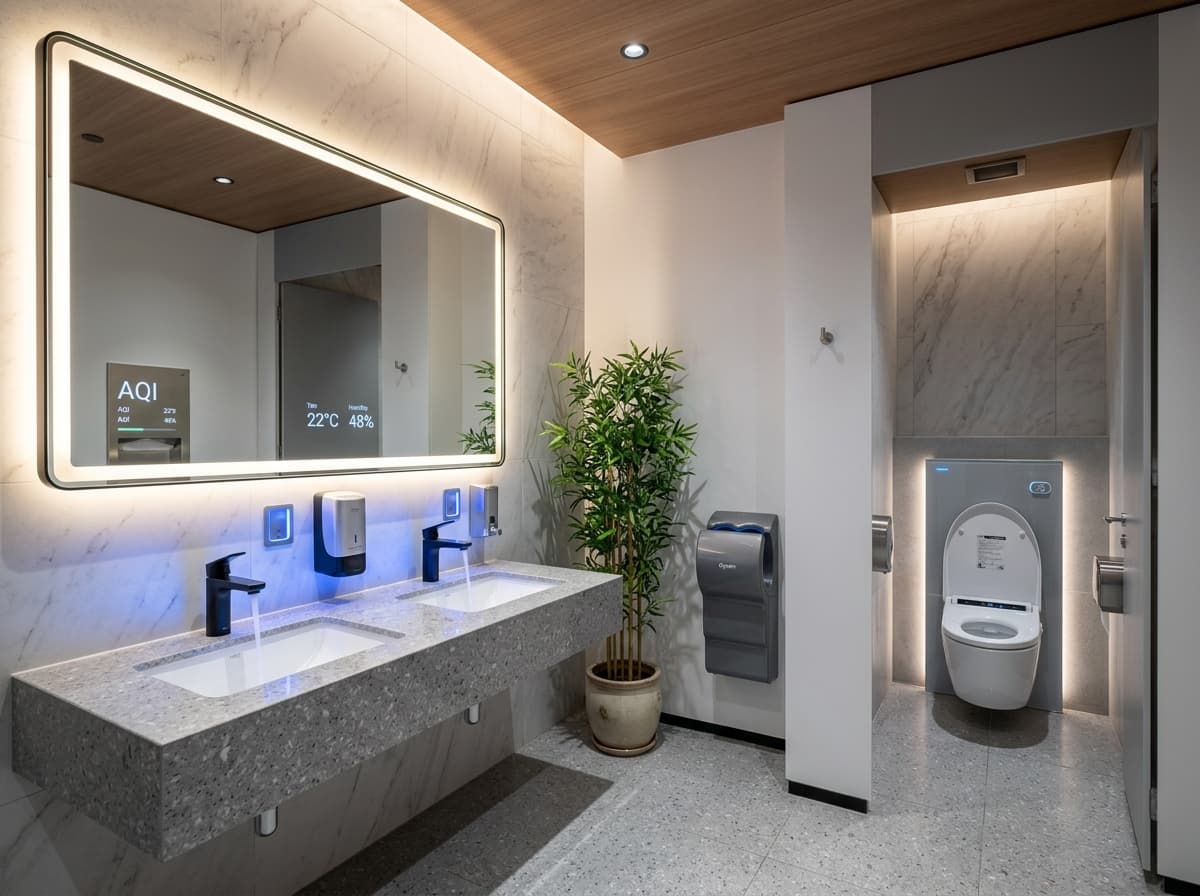 Interior of smart sanitation station