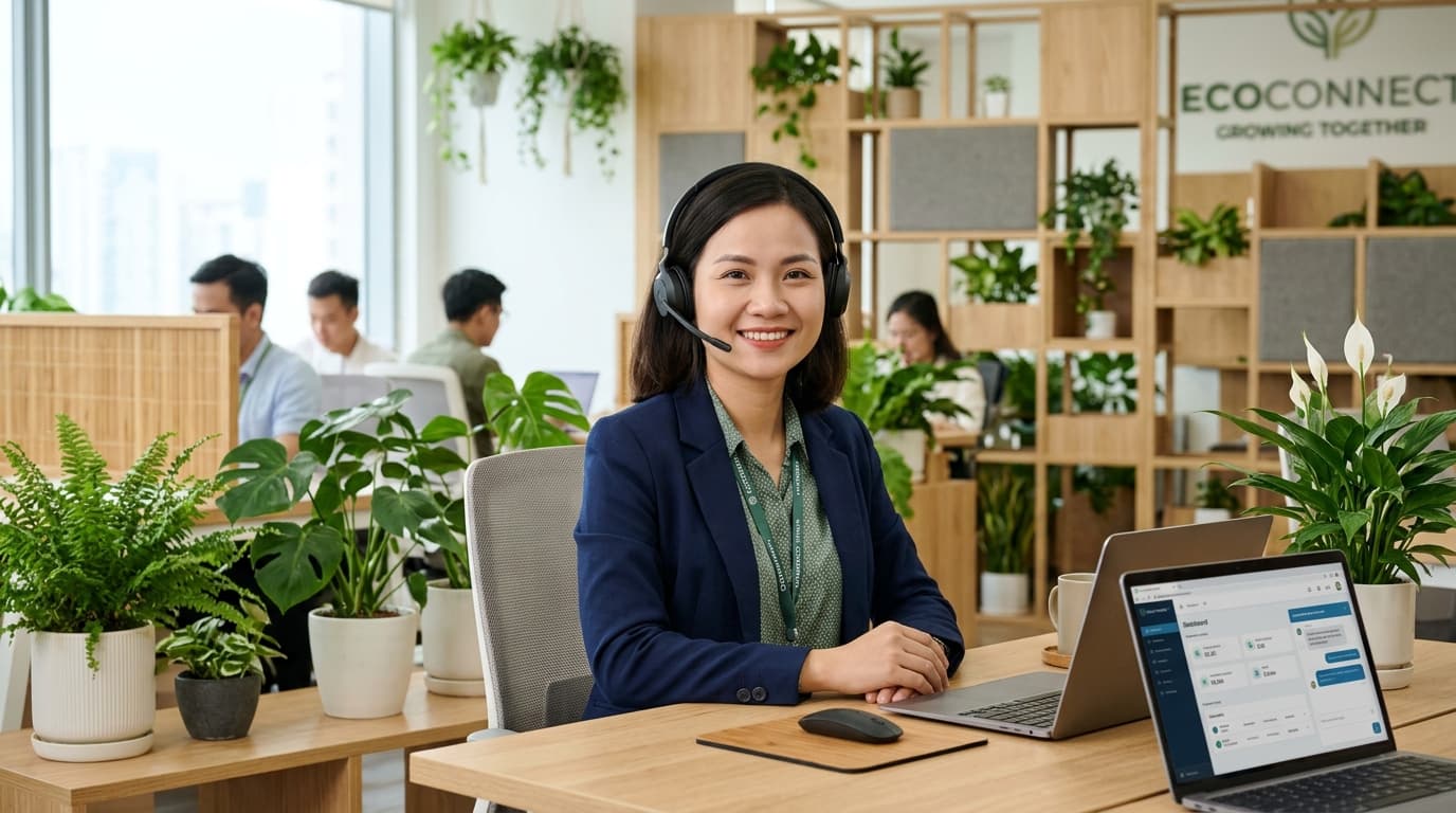 Đội ngũ chăm sóc khách hàng chuyên nghiệp Green24H 24/7